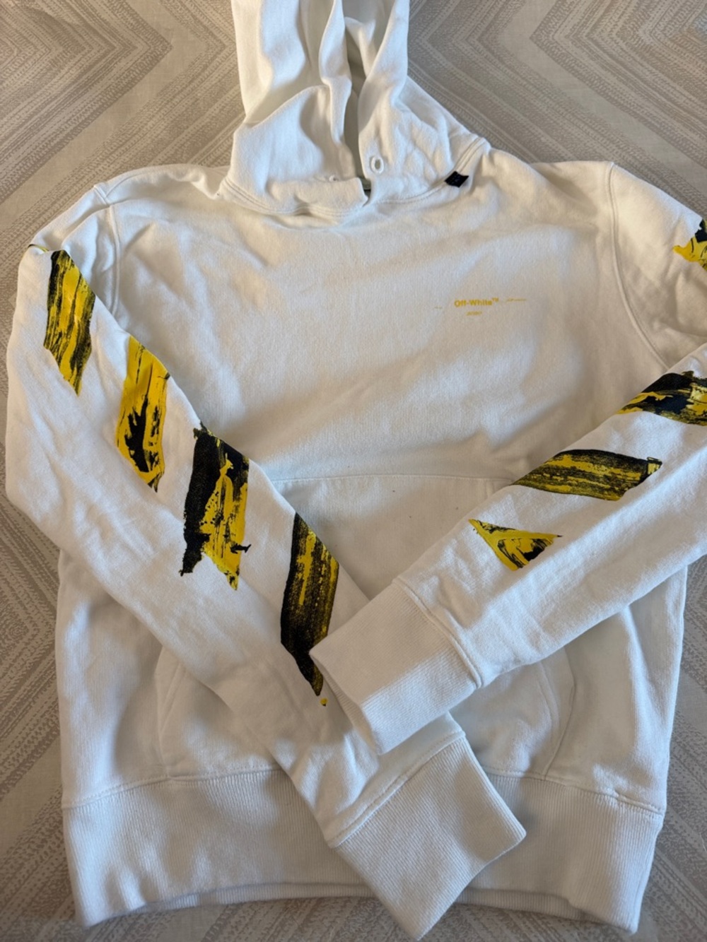 Off-White White Hoodie XXS “Acrylic Arrow” Slim Fit | Main Label
